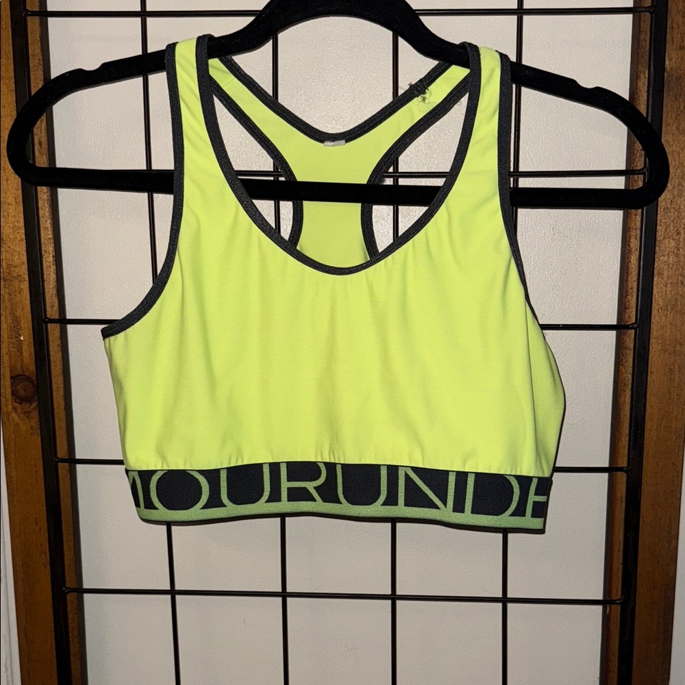 Under Armour Neon Yellow Sports Bra Size M